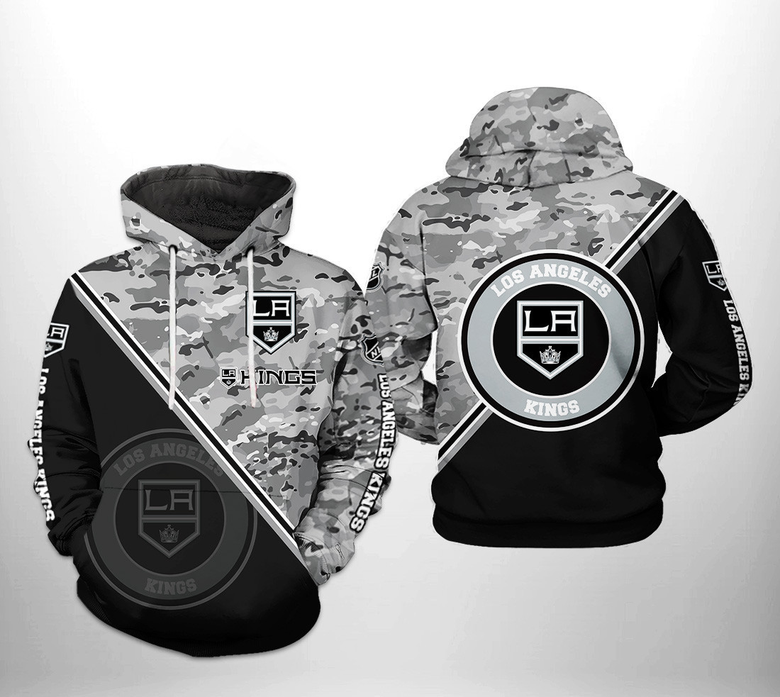 Los Angeles Kings Camo Team 3D All Over Print Hoodie & Zip Hoodie