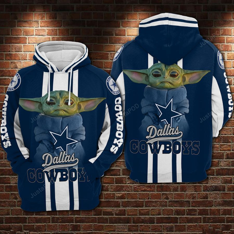 Cowboys Football Baby Yoda Dragon Ball Z 3D All Over Print Hoodie & Zip Hoodie