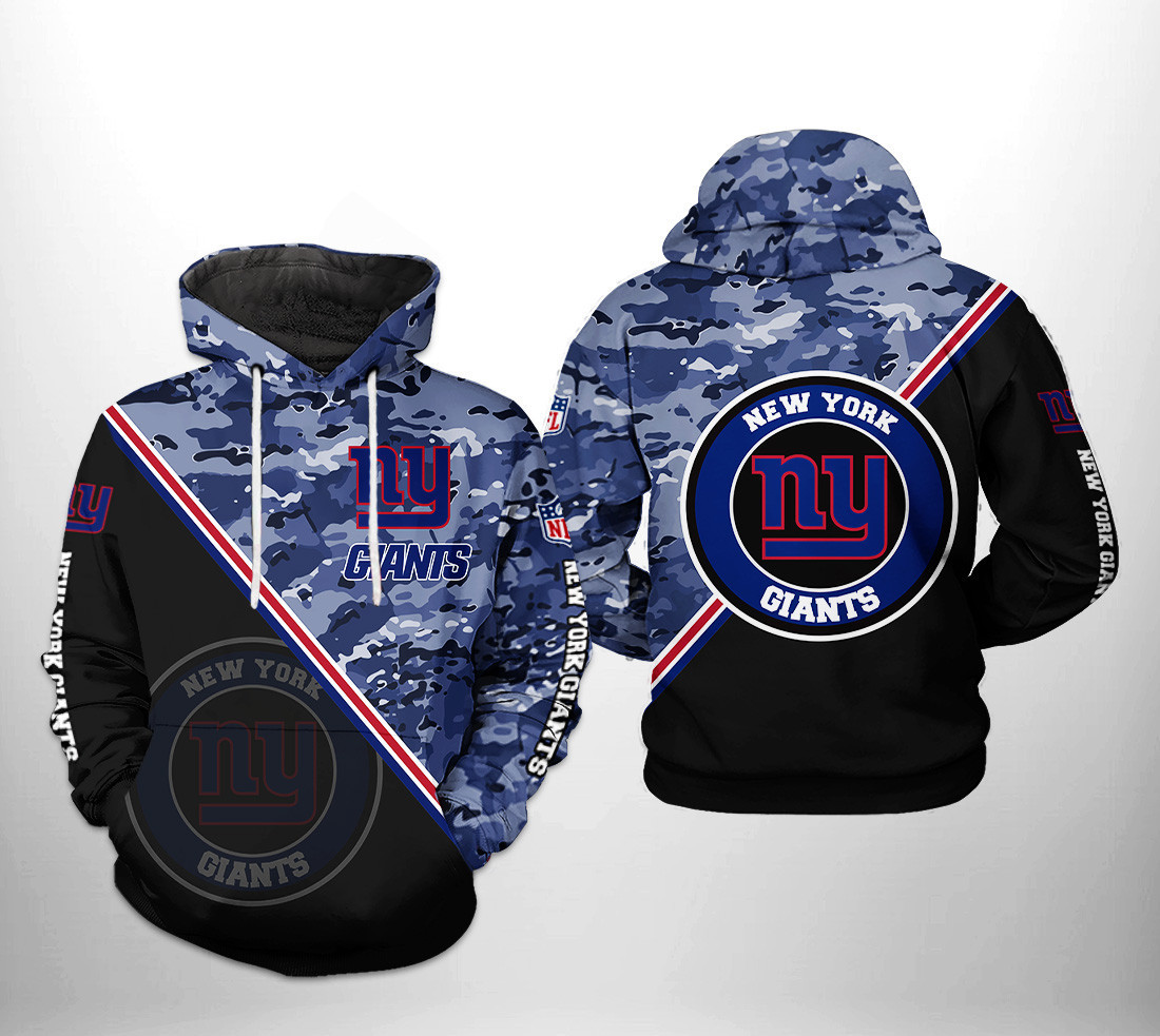 New York Giants Camo Team 3D All Over Print Hoodie & Zip Hoodie