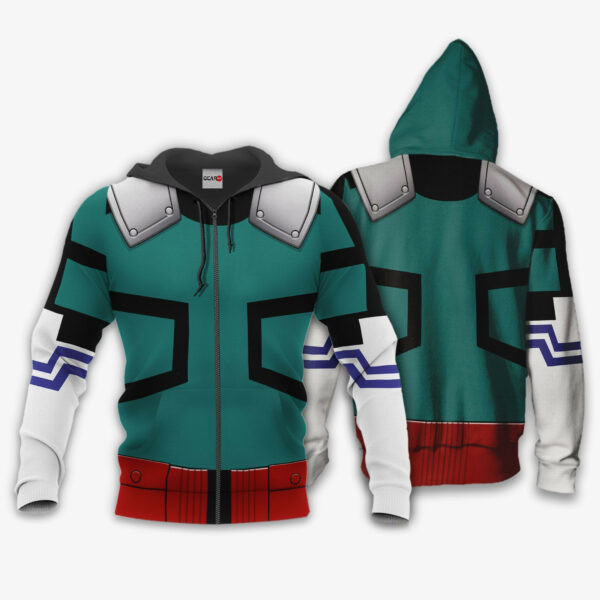 Izuku Midoriya Uniform My Hero Academia Anime 3k24 Cartoon 3d Hoodie Zip Hoodie 1254