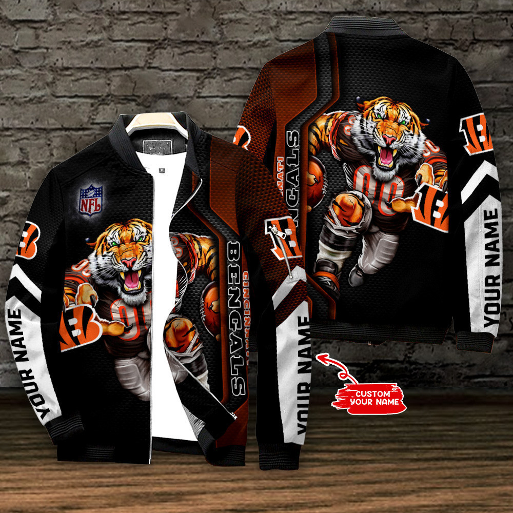 Cincinnati Bengals Personalized Bomber Jacket BG557