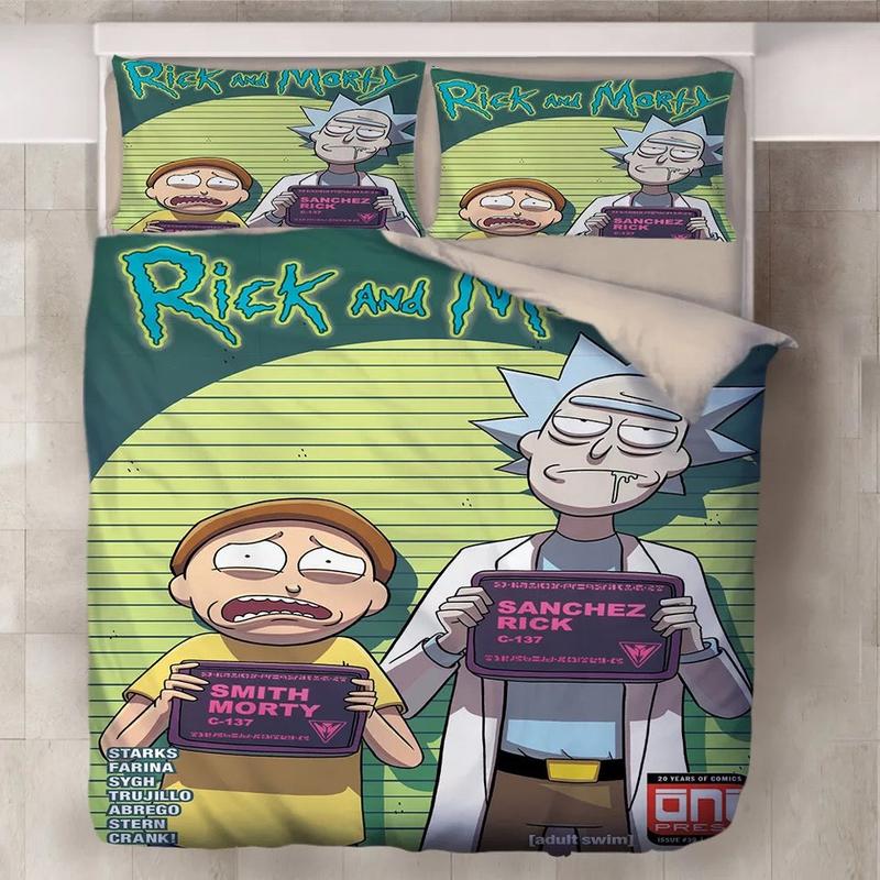 Rick And Morty Bedding Set Rick And Morty Taking Picture Duvet Covers