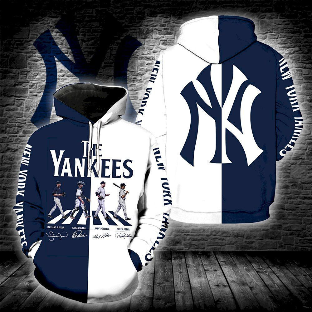 New York Yankees Full 3D All Over Print Hoodie & Zip Hoodie