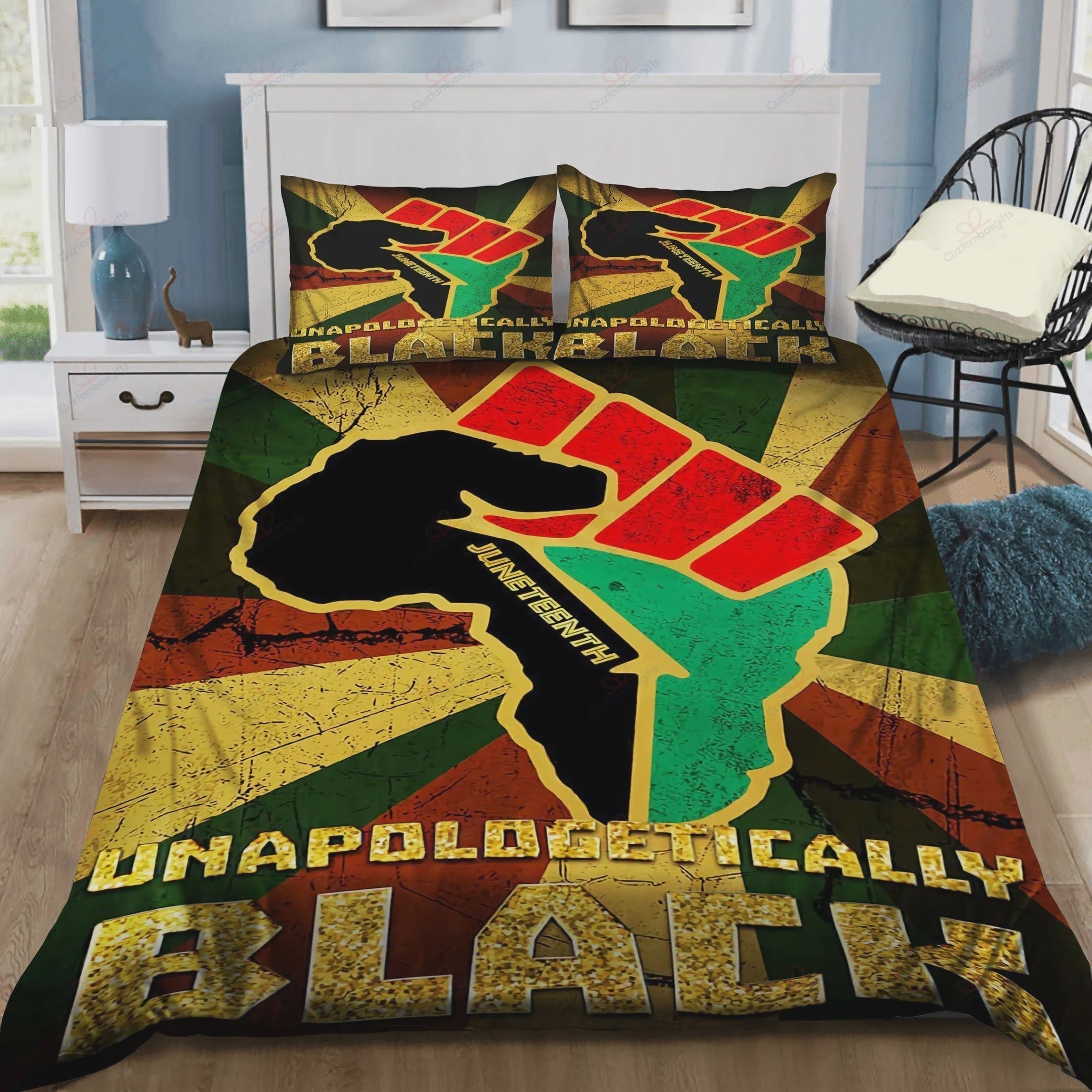 Juneteenth Bedding Set Juneteenth Unapologetically Black Vintage Duvet Covers
