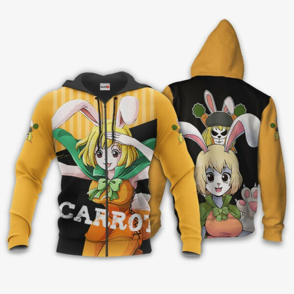 Rabbit Mink Carrot One Piece Anime 3k358 Cartoon 3d Hoodie Zip Hoodie 2092