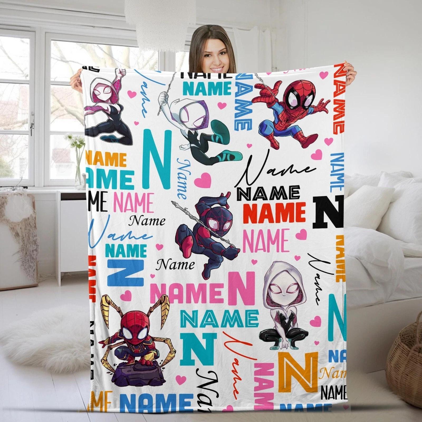 Customized Spidey And His Amazing Friends The Spider Gwen Fleece Sherpa Blanket