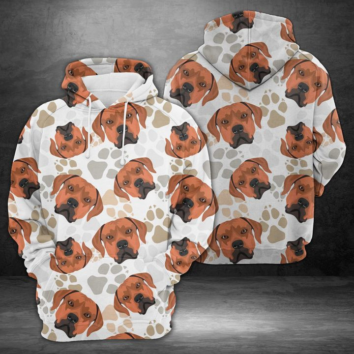 Dog Paws Rhodesian Ridgeback 3D All Over Print Hoodie & Zip Hoodie