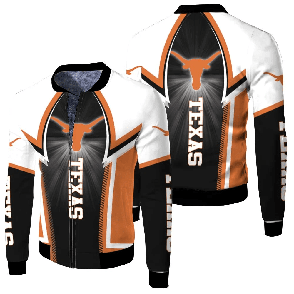 Texas Longhorns White Black Bomber Jacket
