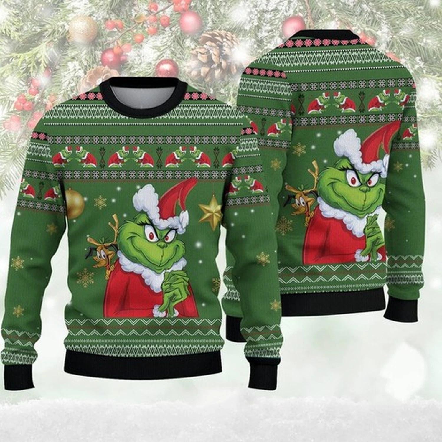 Grinch Ugly Woolen Ugly Christmas Sweater