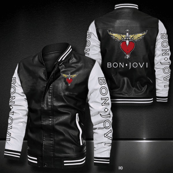 Bon Jovi Music Band Thank You For The Memories 5k613 Gifts Lover Leather Bomber Jacket 42