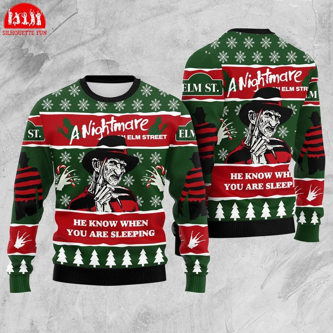 Freddy Krueger A Nightmare On Elm Street Ugly Christmas Sweater