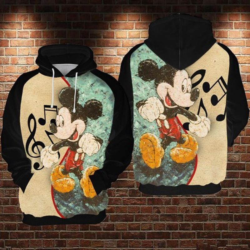 Mickey Mouse Dancing All Over Printed Custom 3d Hoodie