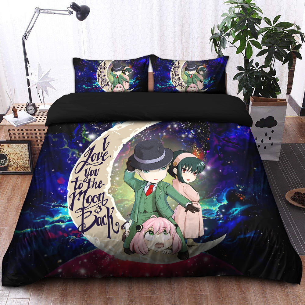 SpyxFamily Bedding Set Forger Family Love You To The Moon Duvet Covers