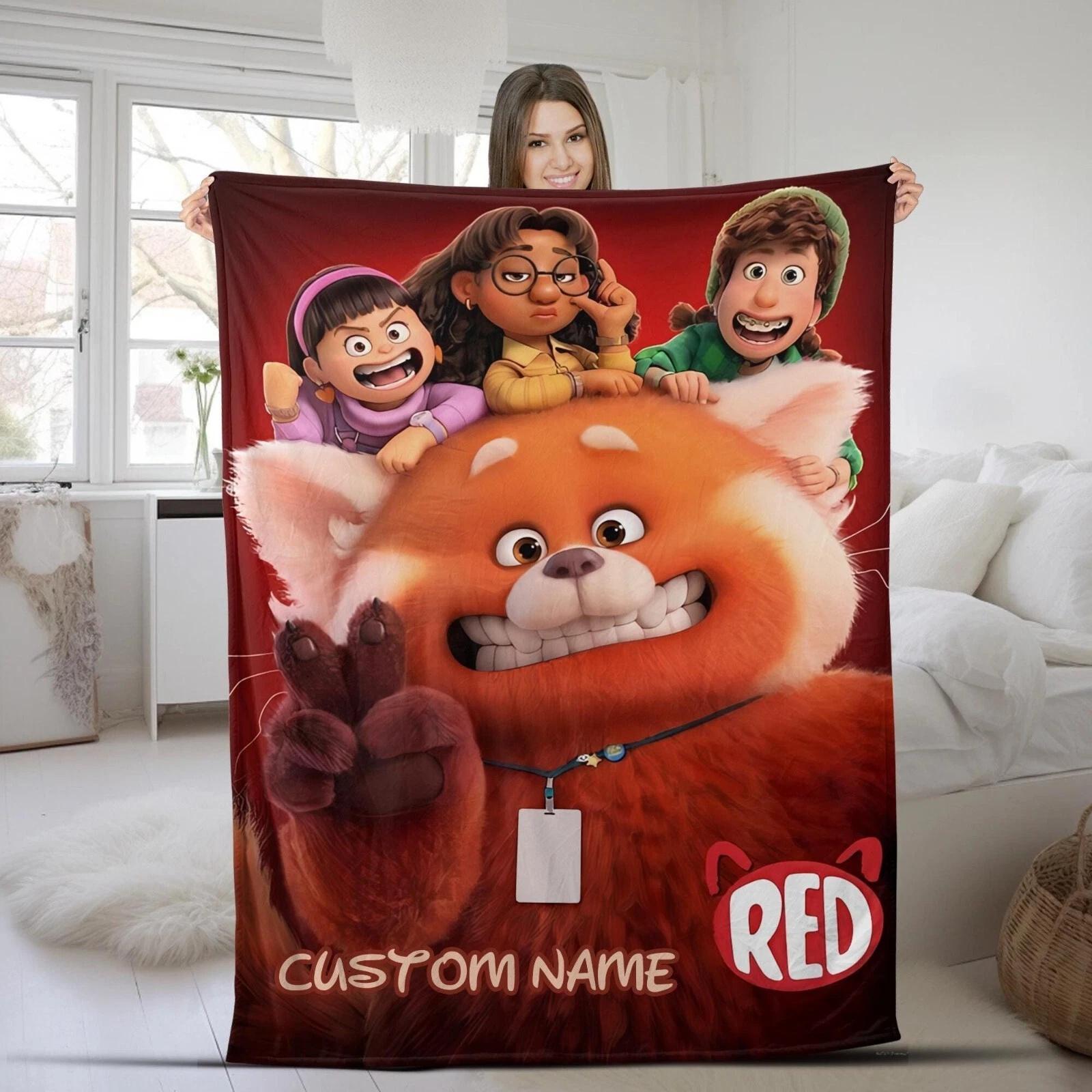 Personalized Pixar Turning Red Fleece Sherpa Blanket