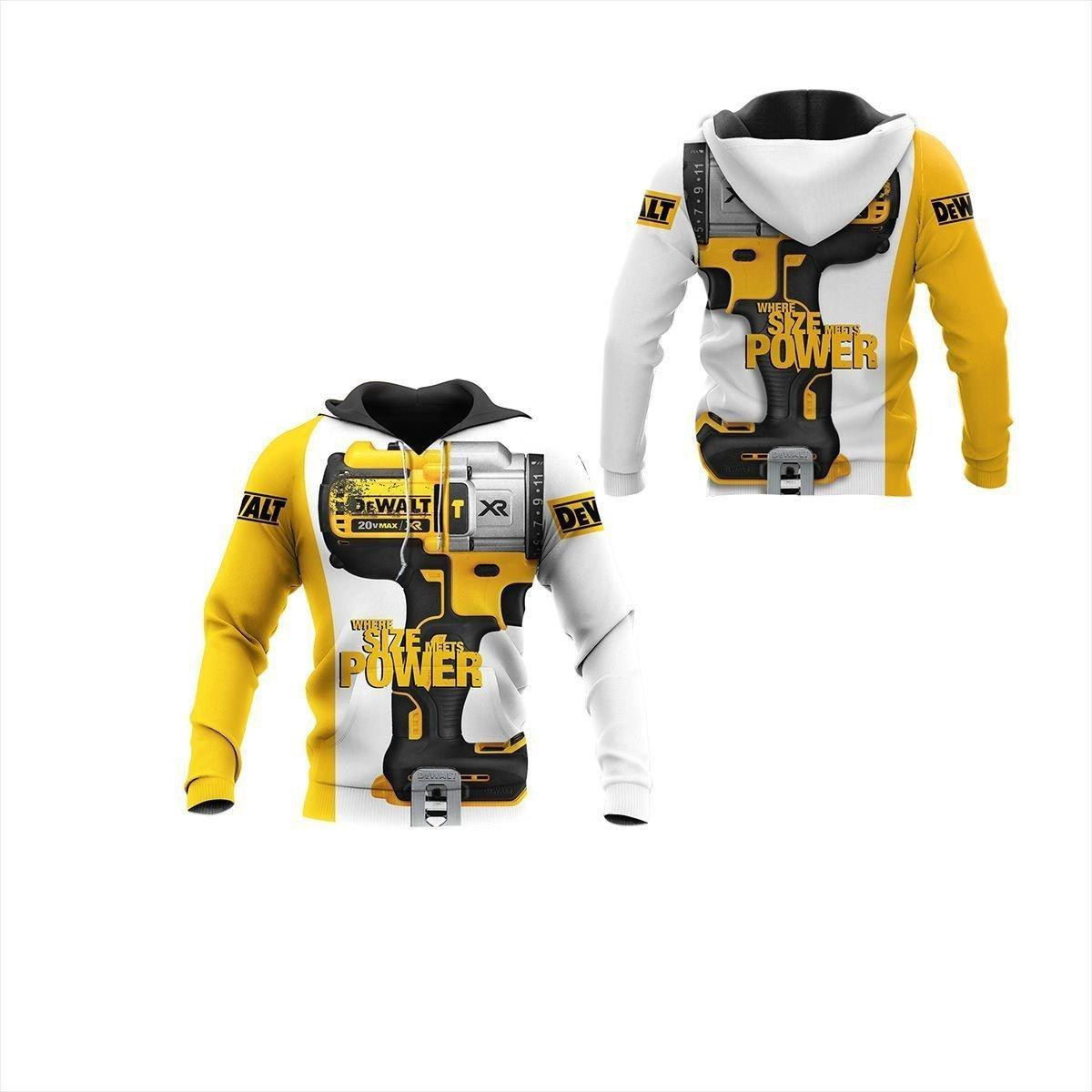 Dewalt Shirt 7, 3d Hoodie Zip Hoodie