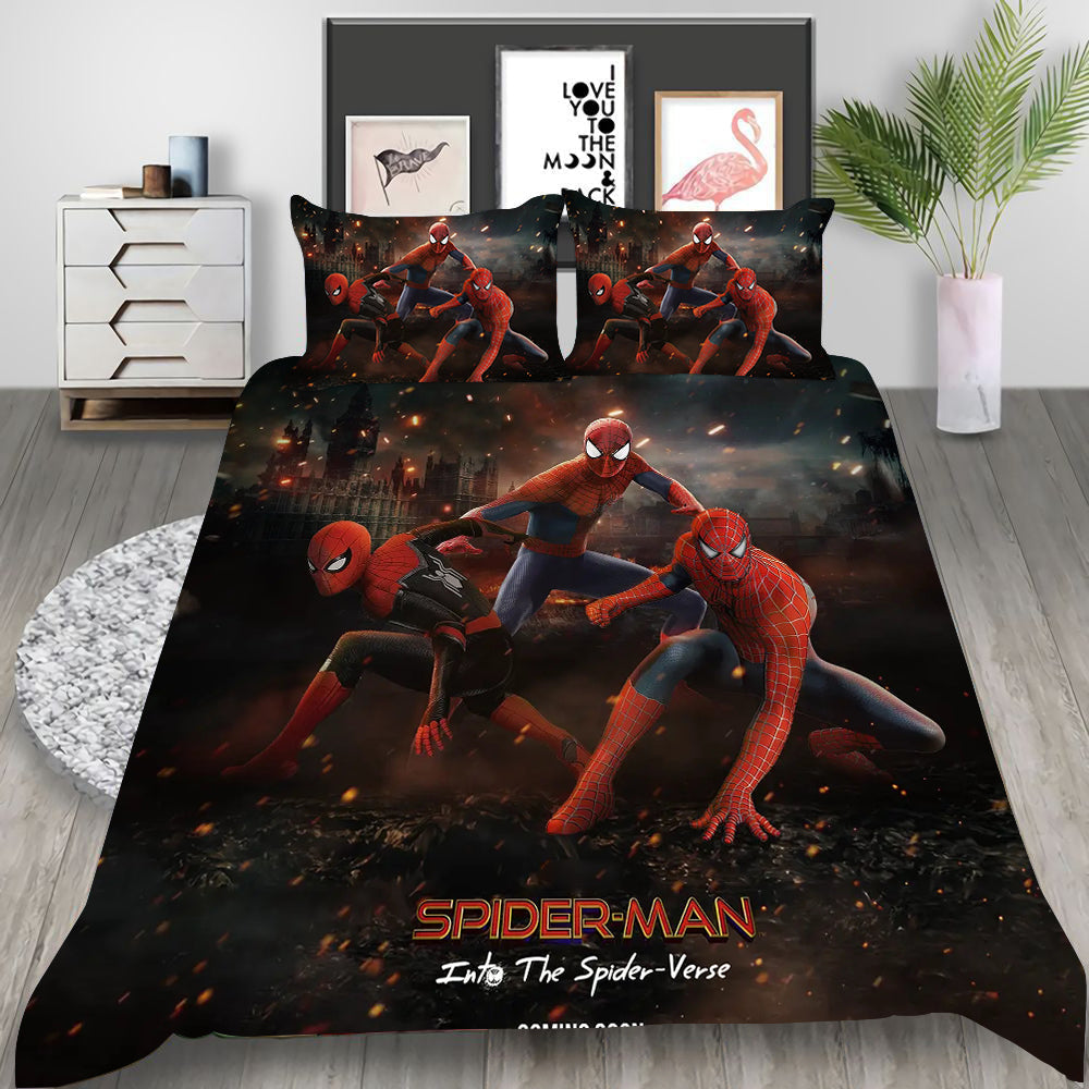 Spiderman Bedding Set MV The Three Spiderman Graphic Duvet Covers