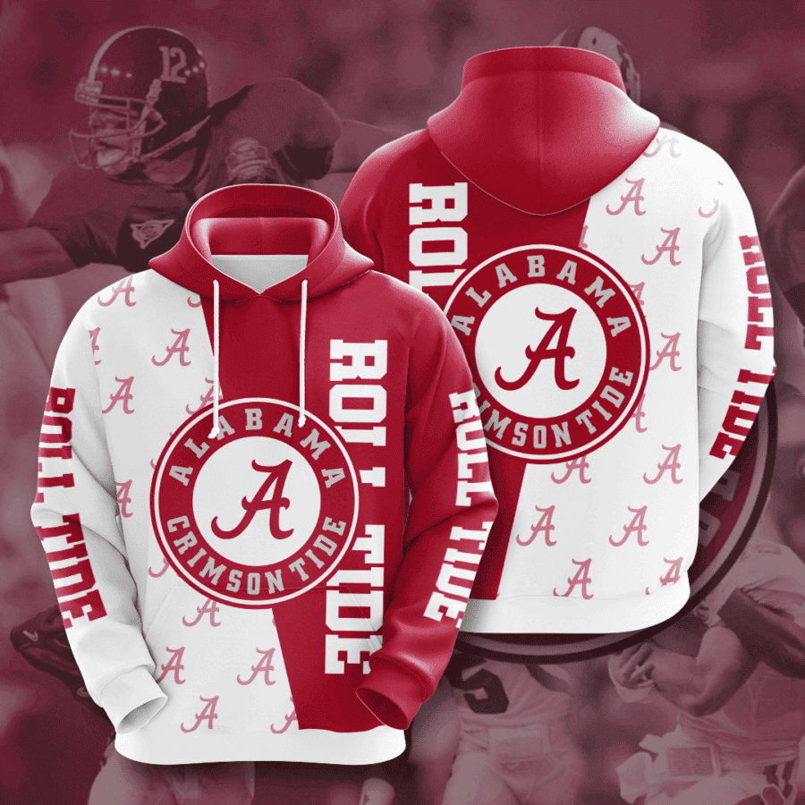 Alabama Crimson Tide 3D All Over Print Hoodie & Zip Hoodie