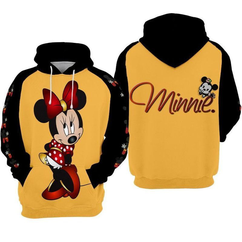 Minnie Mouse Shy – Over Print 3d Hoodie Zip Hoodie 14
