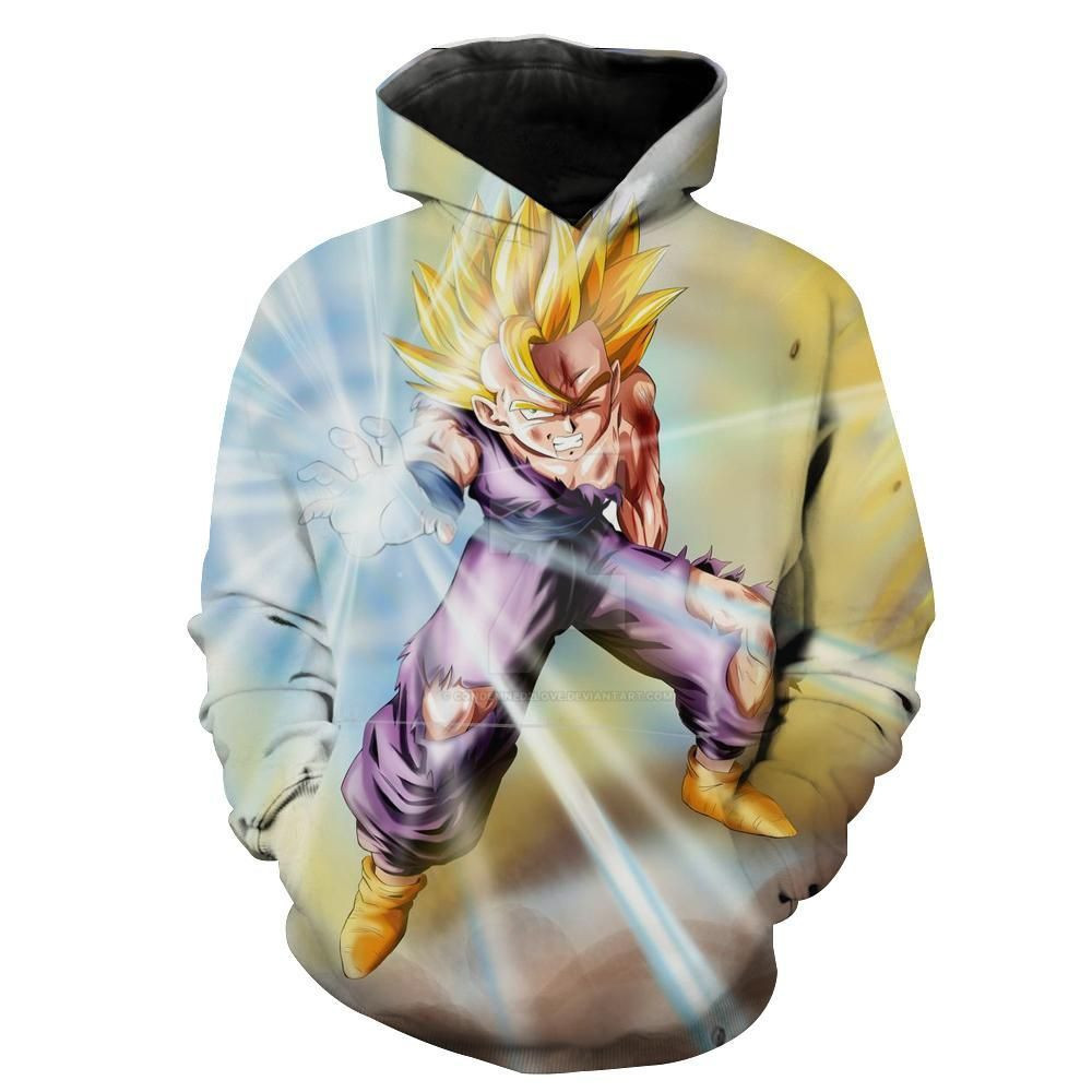 Super Saiyan 2 Gohan Kamehameha 3D All Over Print Hoodie & Zip Hoodie