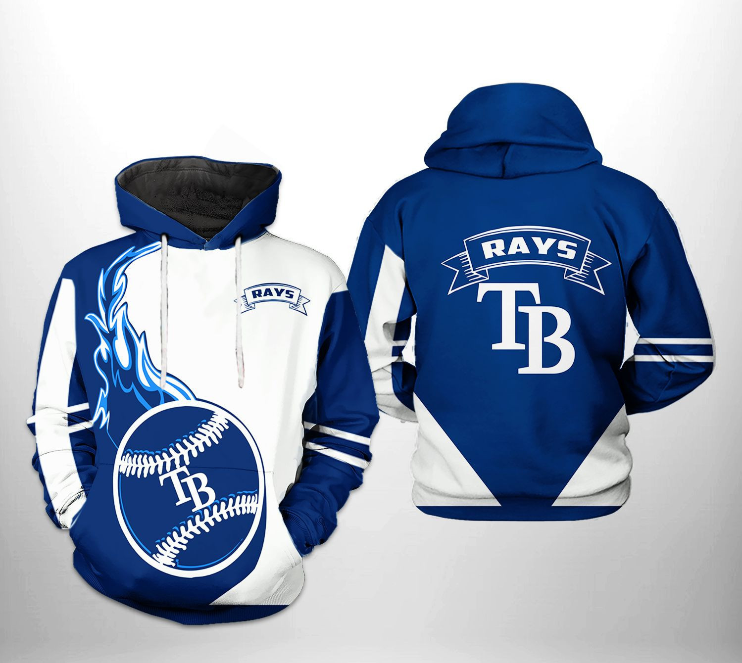 Tampa Bay Rays MLB Classic 3D All Over Print Hoodie & Zip Hoodie