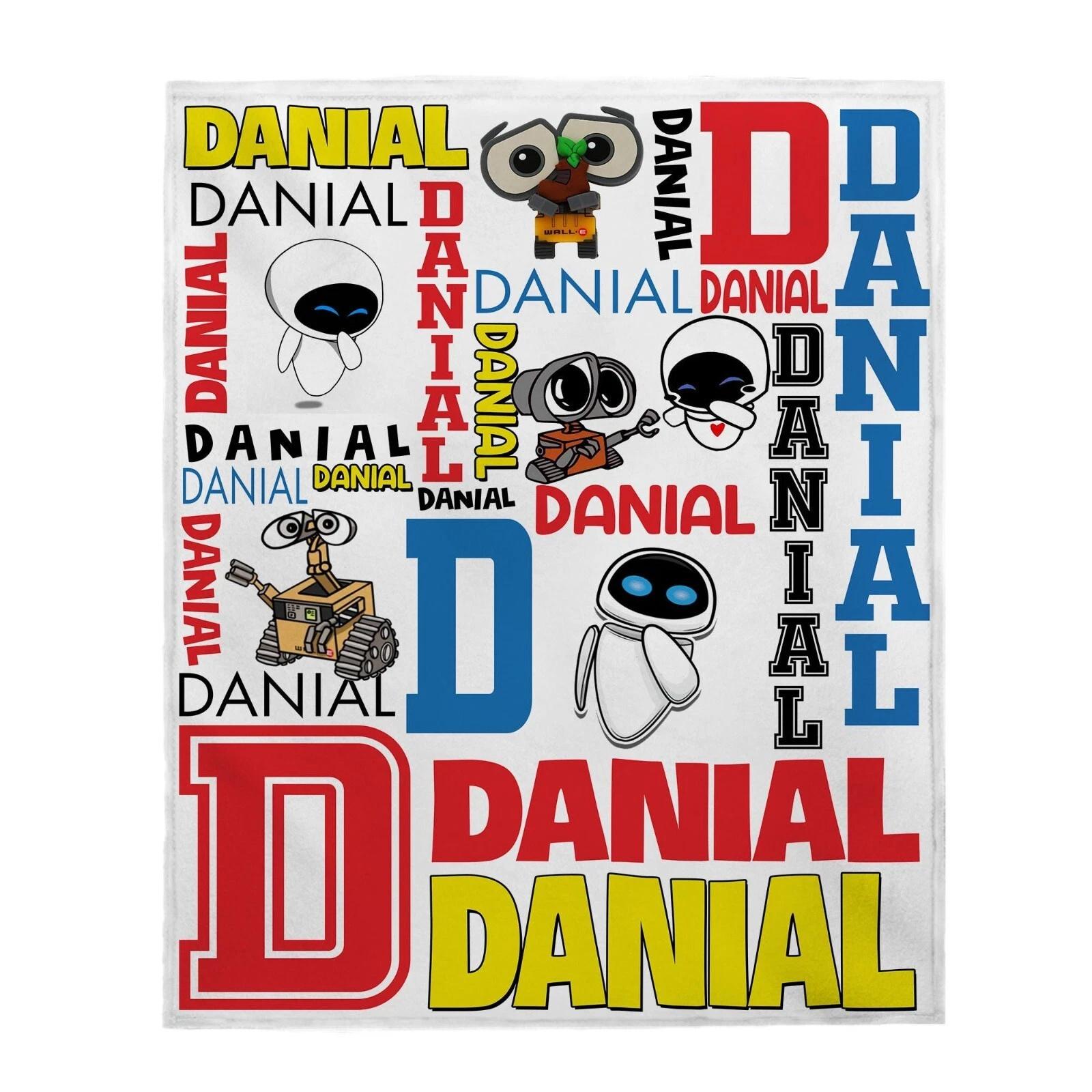 Eve Wall-E Blanket Personalized Blanket Custom Name Fleece Sherpa Blanket