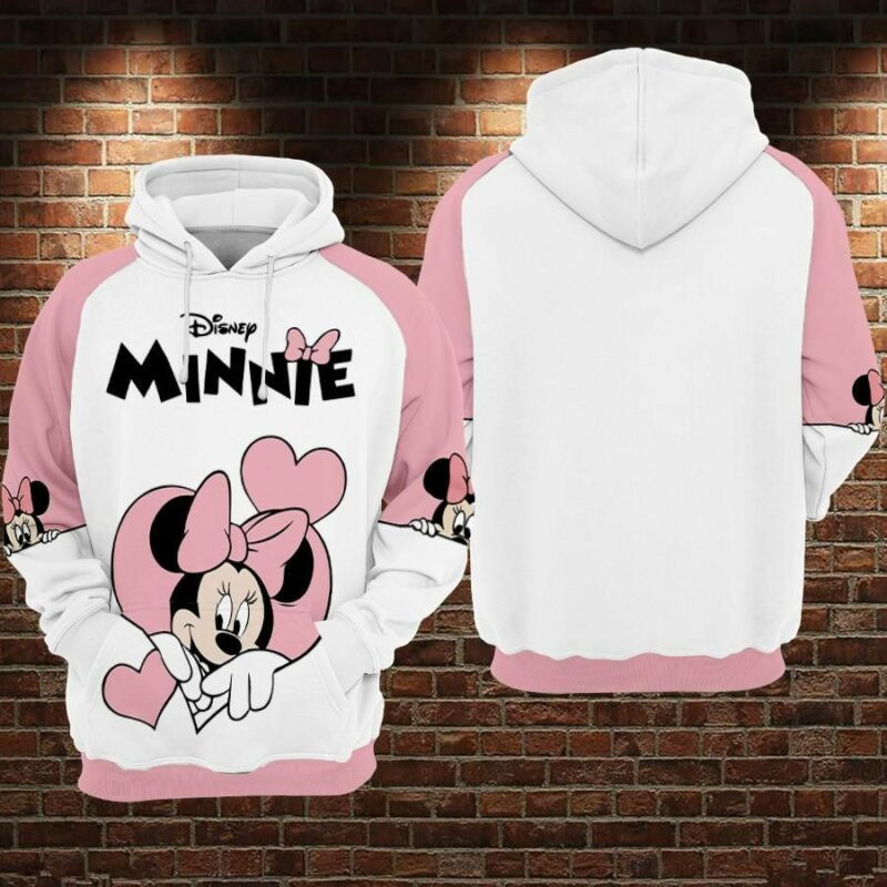 Minnie Mouse Movies 1 Over Print 3d Hoodie Zip Hoodie