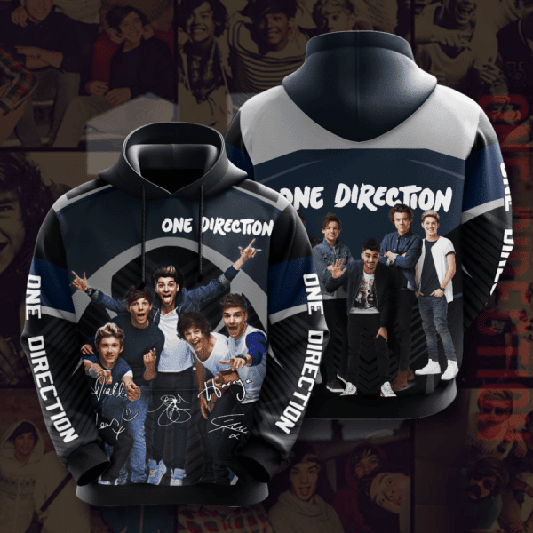 One Direction Signature Design Gift For Fan Custom 3d Hoodie All Over Printed Hoodie