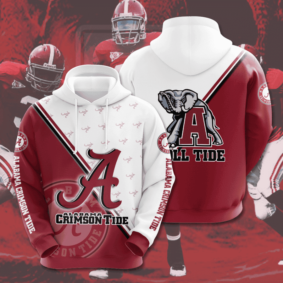 Alabama Crimson Tide 3D All Over Print Hoodie & Zip Hoodie