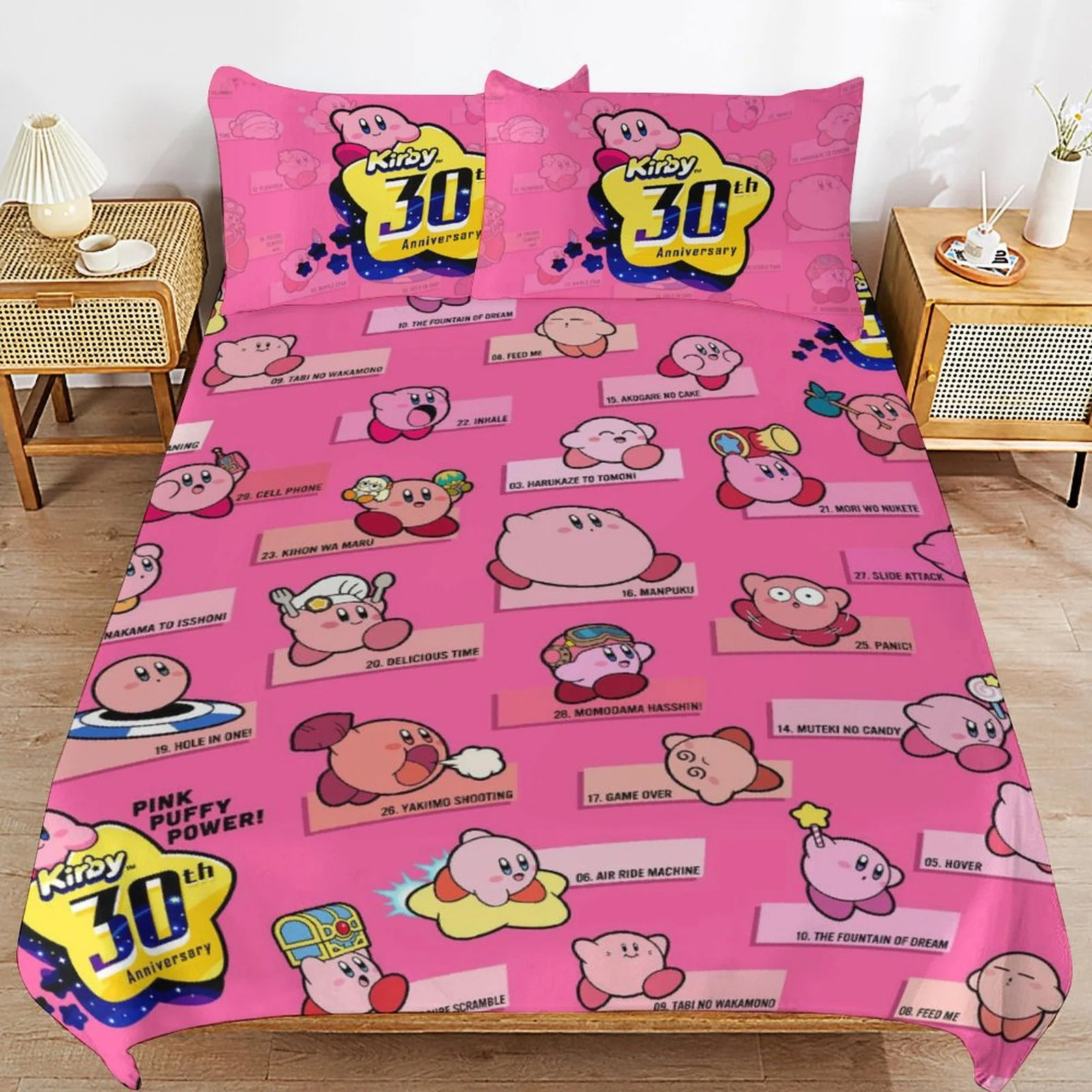 Kirby Bedding Set Kirby 30 Anniversary All Versions Duvet Covers