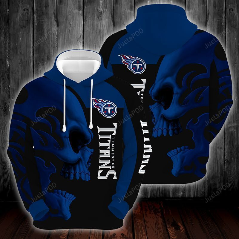 Tennessee Titans Skull 3D All Over Print Hoodie & Zip Hoodie