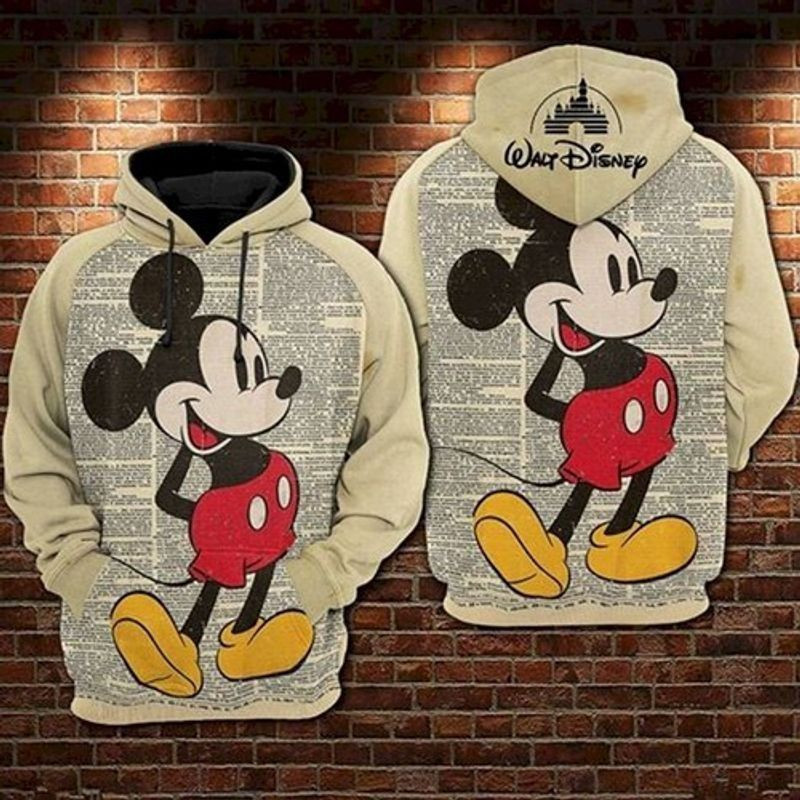 Mickey Mouse All Over Printed Custom 3d T Shirt Sweatshirt Zip Hoodie Bomber