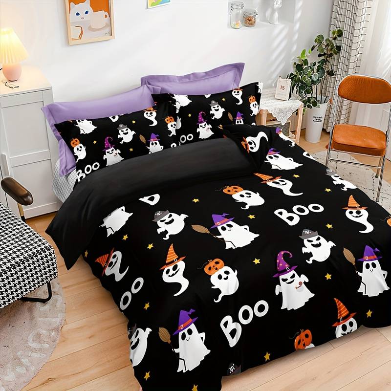 Halloween Bedding Set Halloween Cute Ghost Costume Duvet Covers
