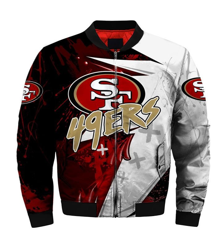 San Francisco 49ers Gen Red White Bomber Jacket