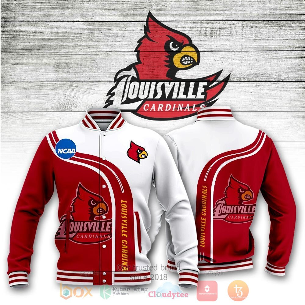 Louisville Cardinals Red White Baseball Jacket