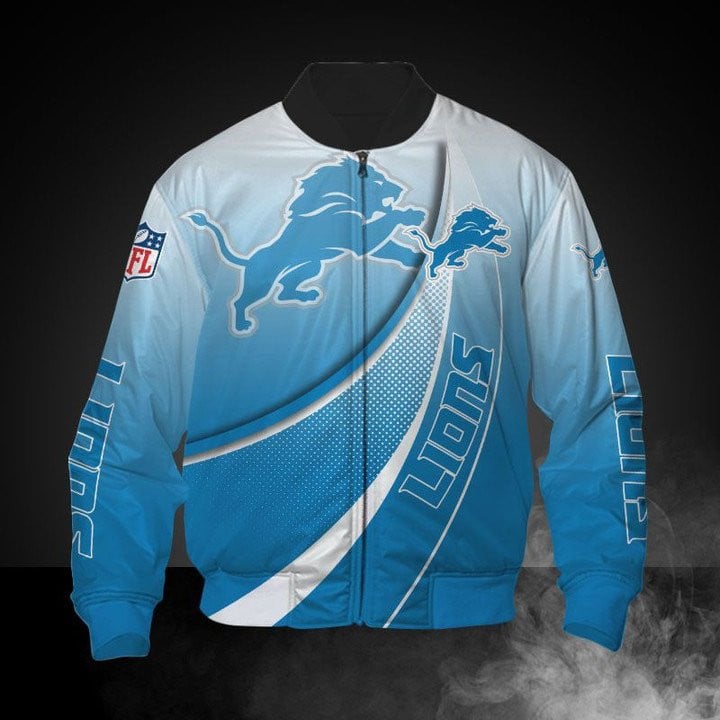 Detroit Lions Honolulu Blue Bomber Jacket