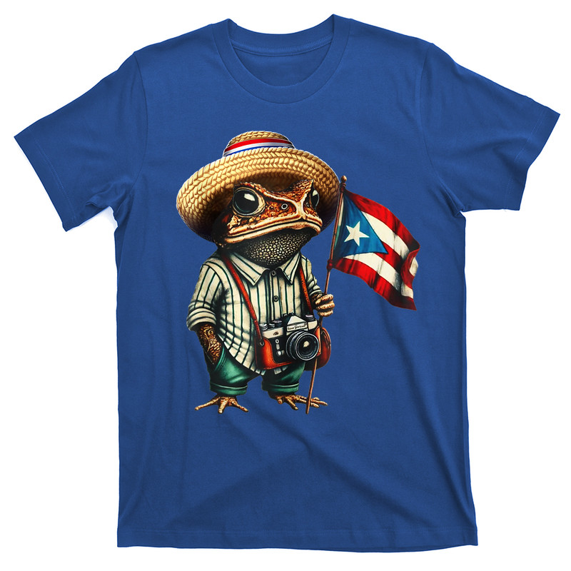 Coqui Frog Puerto Rico Puerto Rican Flag Taino Boricua T-Shirt
