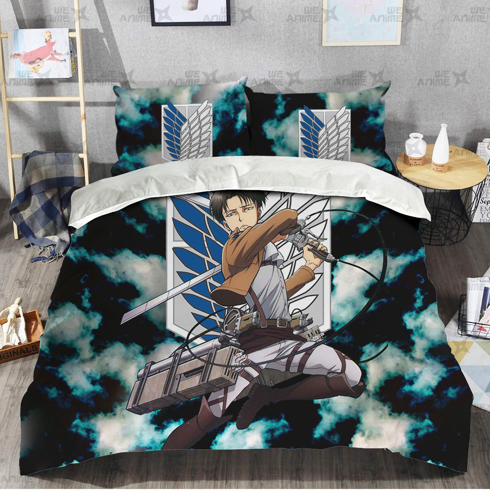 Attack On Titan Bedding Set Attack On Titan Levi Ackerman Duvet Covers