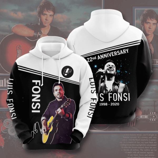 Luis Fonsi 22th Anniversary 1998 2020 Signature Design Gift For Fan Custom 3d Hoodie All Over Printed Hoodie