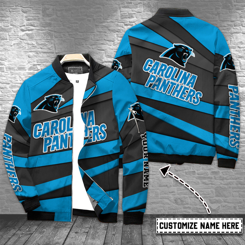 Carolina Panthers Personalized Bomber Jacket BG544