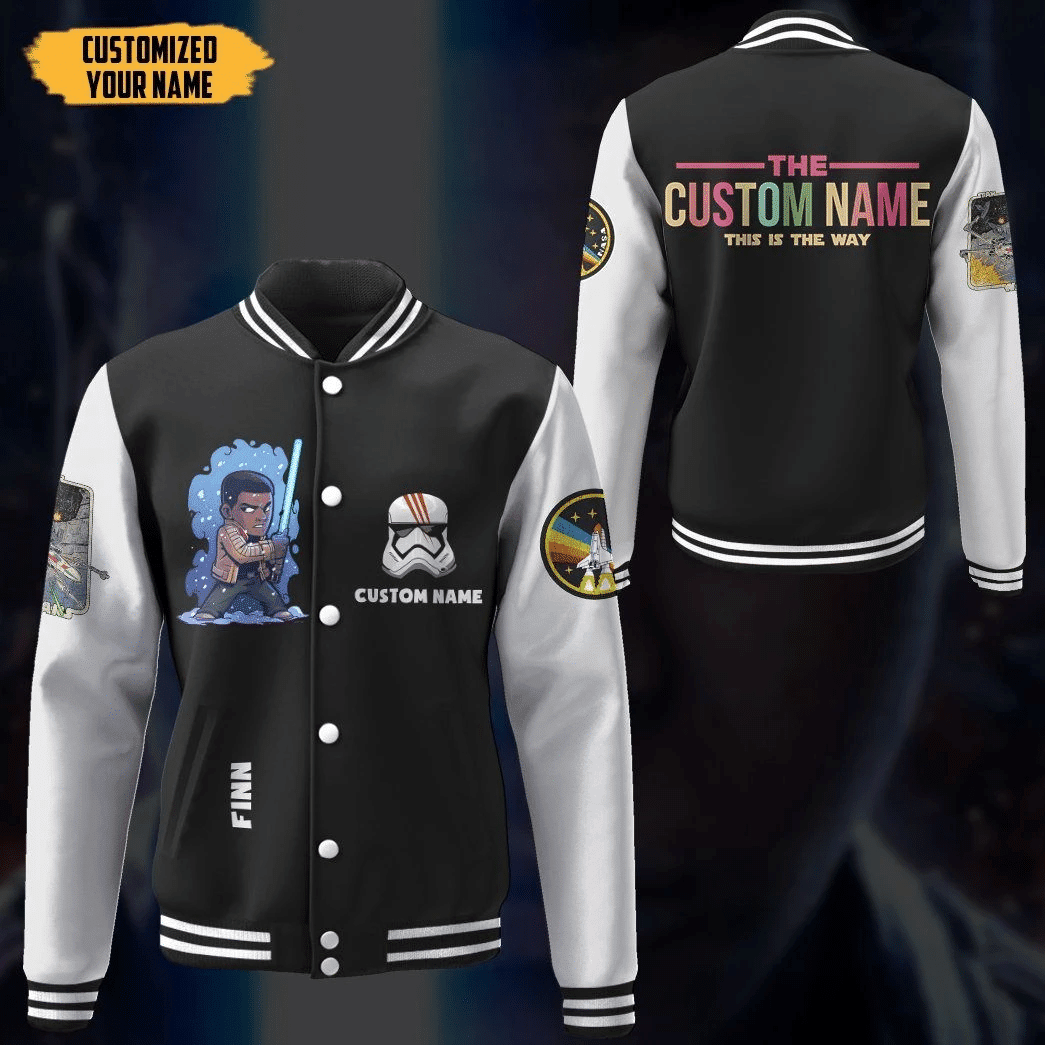 Gearhumans 3d Star Wars Finn Custom Name Baseball Jacket 9