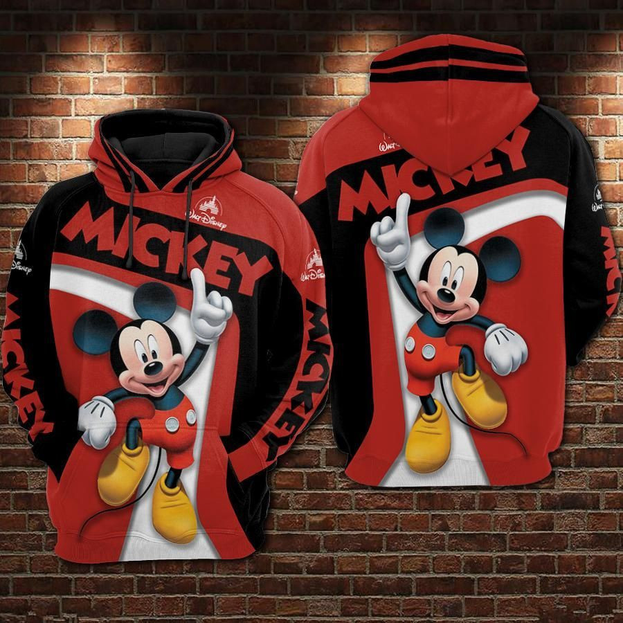 Mickey Mouse Walt Over Print 3d Hoodie Zip Hoodie 608