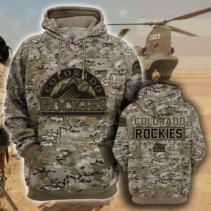 Colorado Rockies Camouflage Veteran 3D All Over Print Hoodie & Zip Hoodie