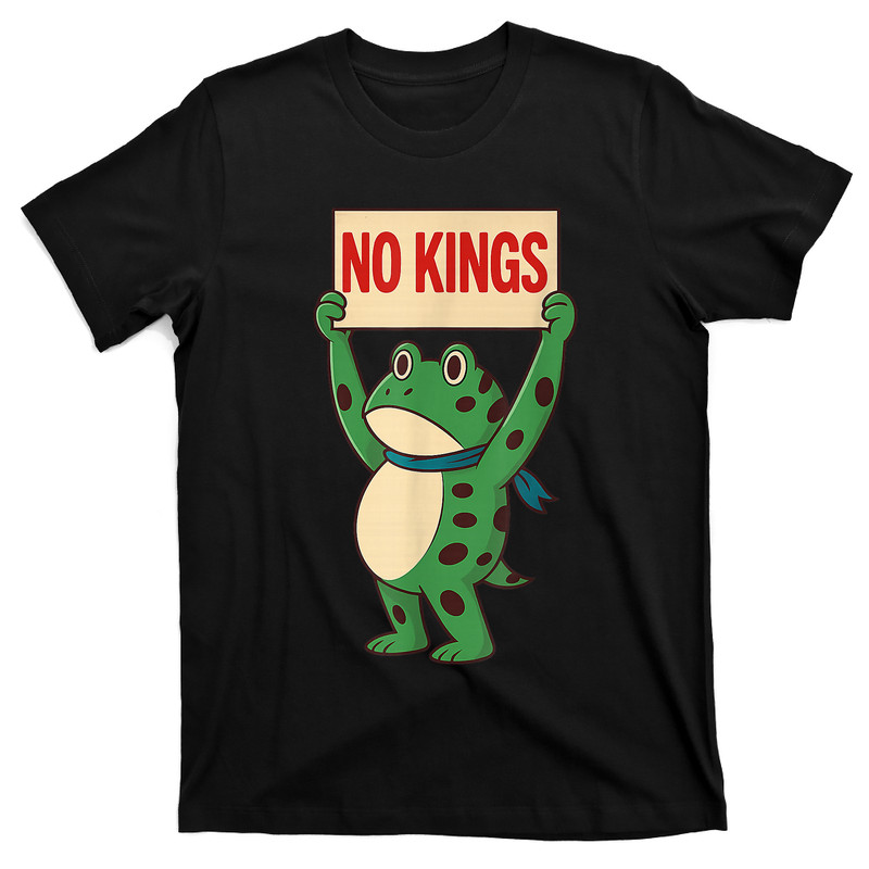No Kings Frog Portland Frog Protest Vintage T-Shirt