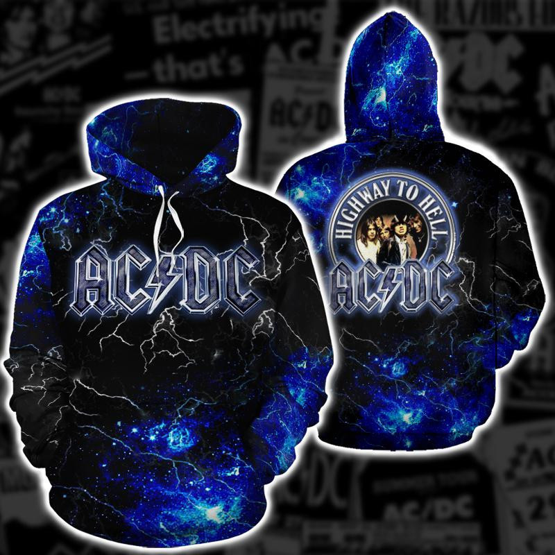 Ac/dc Blue 3d Unisex Hoodie Zip Hoodie