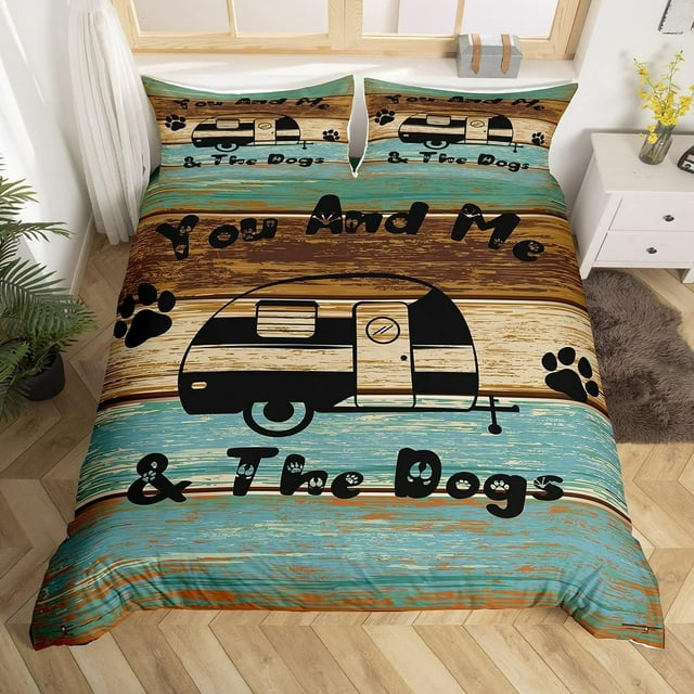 Camping Bedding Set You And Me And The Dogs Duvet Covers