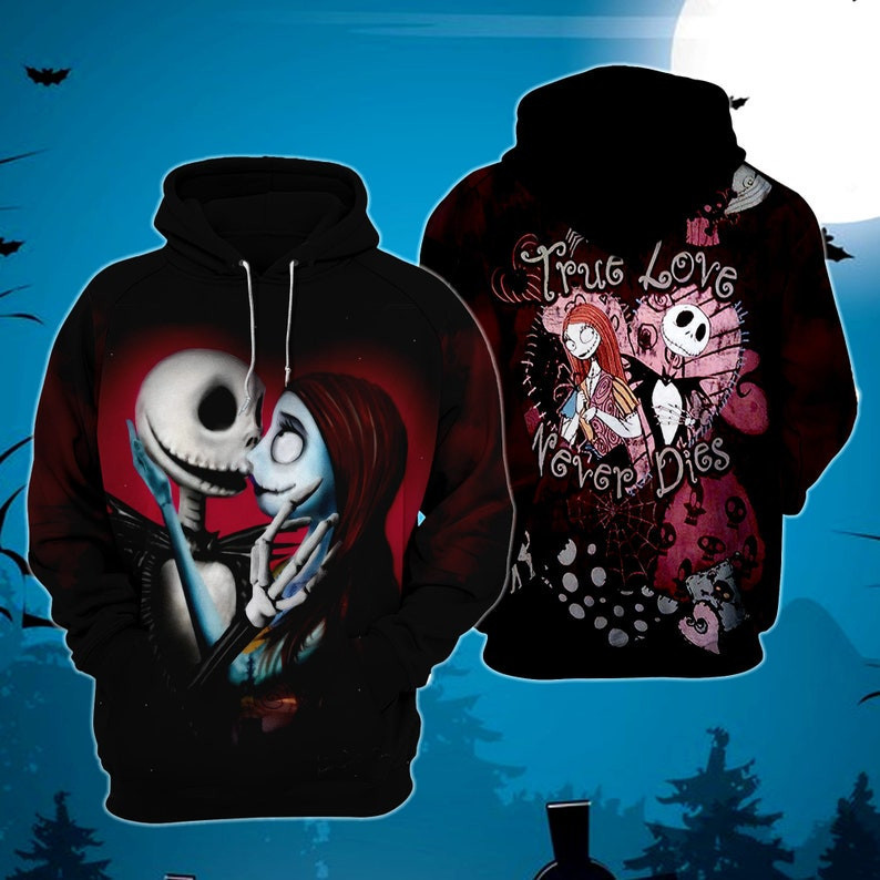 Jack Skellington And Sally Halloween Hoodie, Halloween Horror Shirt, Horror Hoodie