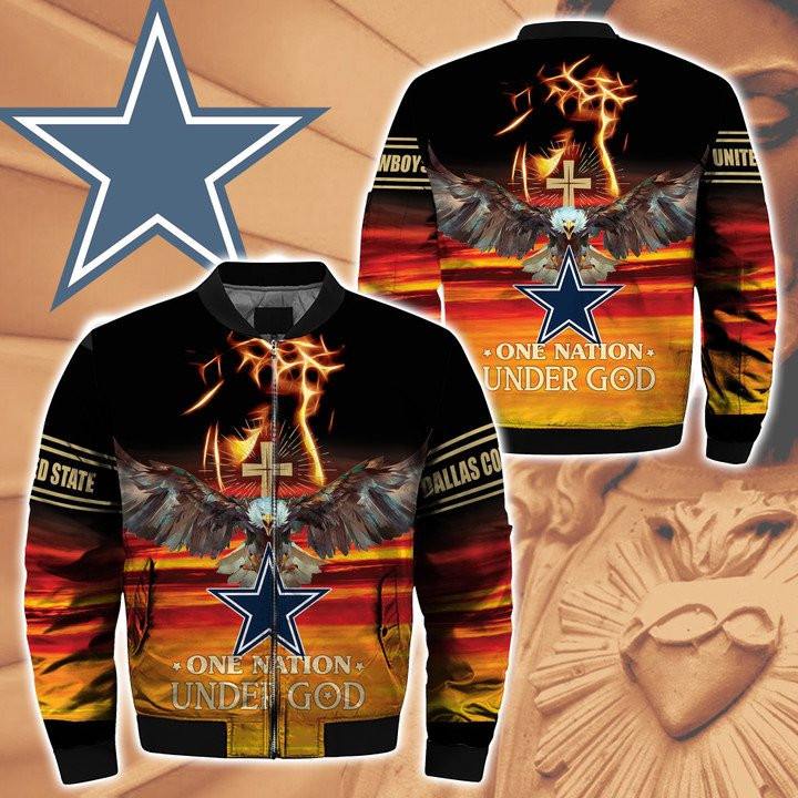 Cowboys One Nation Under God Bomber Jacket