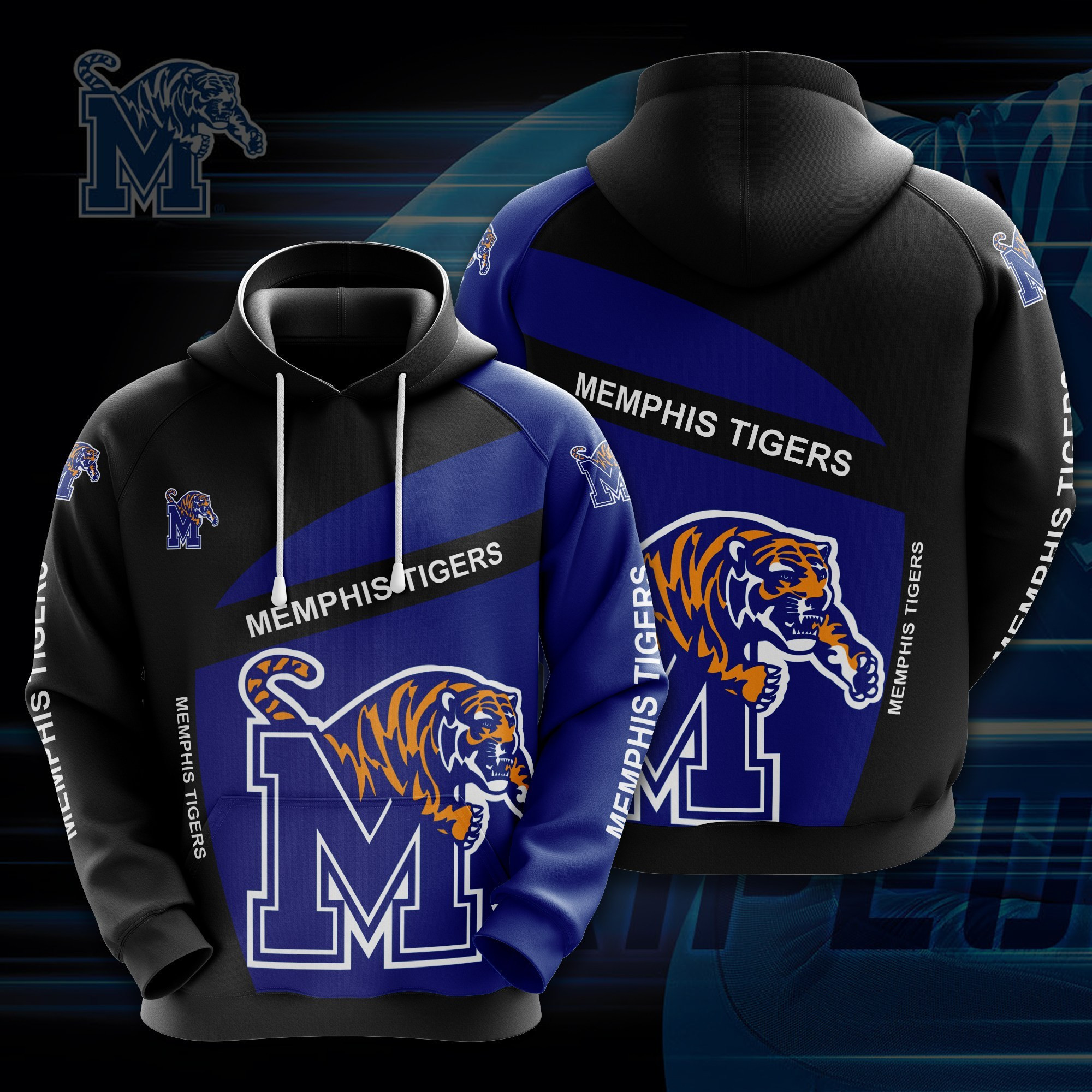 Ncaa Memphis Tigers 3D All Over Print Hoodie & Zip Hoodie