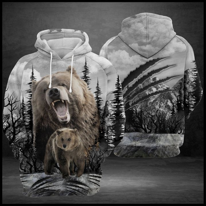 Bear Scratch 3D All Over Print Hoodie & Zip Hoodie