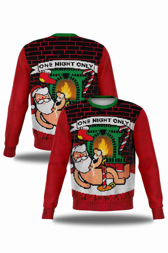 Sexy Night With Santa Ugly Christmas Sweater 2025